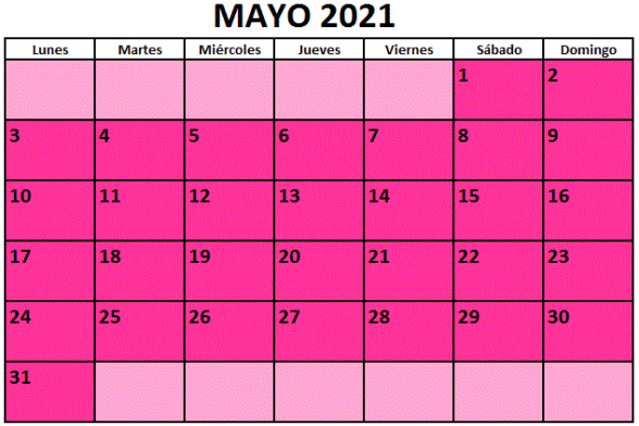 Calendario fiestas Galicia mayo 2021