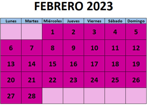 Calendario fiestas Galicia febrero 2023
