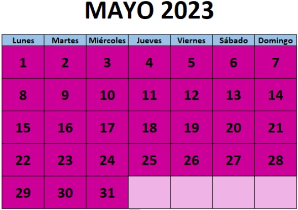 Calendario fiestas Galicia mayo 2023