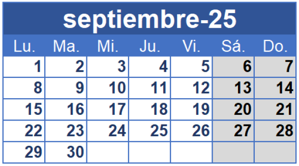 Calendario de septiembre para las fiestas de Galicia 2025