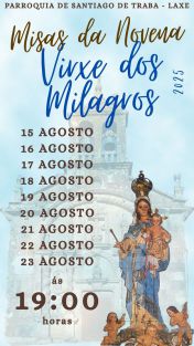 Misas de la novena de la Virgen de los Milagros de Laxe