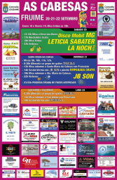 Cartel de la fiesta de As Cabesas de Fruíme en Lousame.