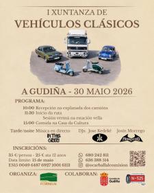 Encuentro de vehículos clásicos en A Gudiña