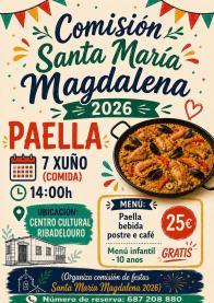 Cartel paellada de Ribadelouro en Tui