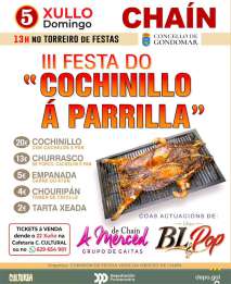 Cartel de la fiesta del cochinillo 2026 en Gondomar