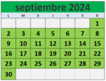 Calendario fiestas Galicia septiembre 2024