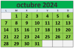 Calendario fiestas Galicia octubre 2024