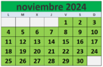 Calendario fiestas Galicia noviembre 2024